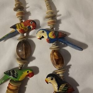 Colorful Parrot Beaded Necklace Vintage